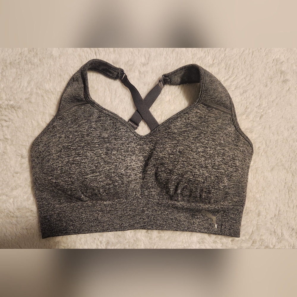 Puma Heathered Gray Sports Bra